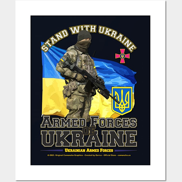 Stand with Ukraine - Ukraine Armed Forces Wall Art by comancha